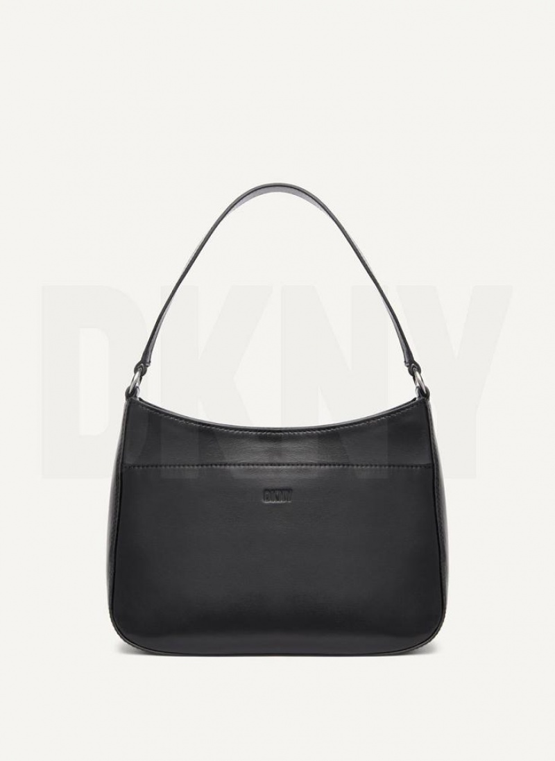 Black Women's DKNY Medium Shoulder Bags | Australia-D0959