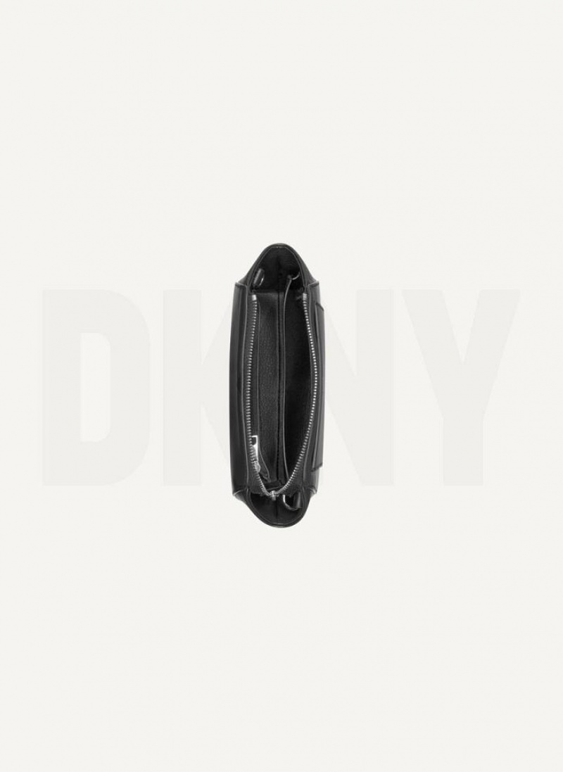 Black Women's DKNY Mini Dome Crossbody Bags | Australia-D0568