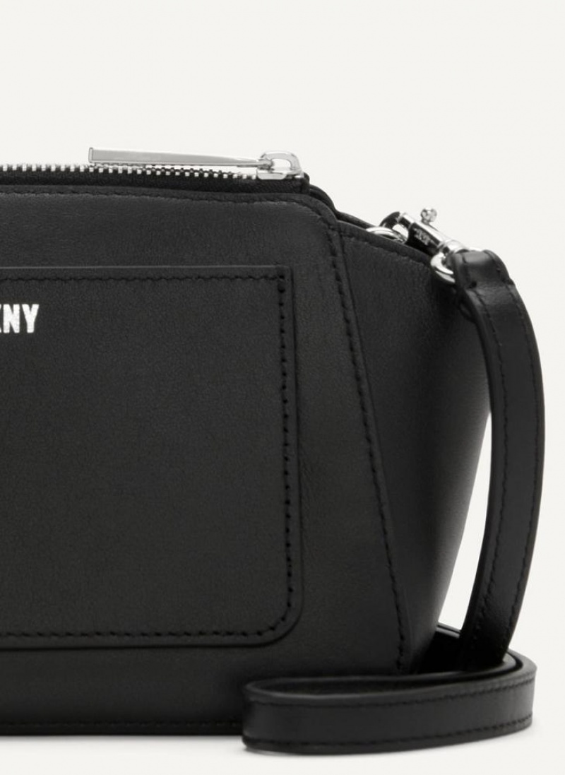 Black Women's DKNY Mini Dome Crossbody Bags | Australia-D0568