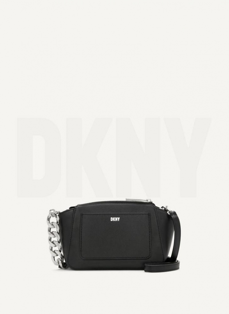 Black Women\'s DKNY Mini Dome Crossbody Bags | Australia-D0568
