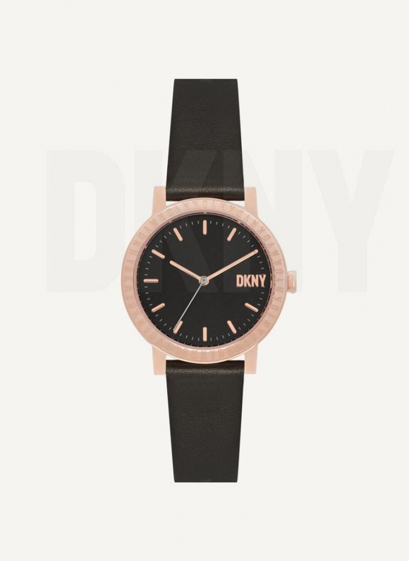 Black Women\'s DKNY New Platform Watches | Australia-D1734