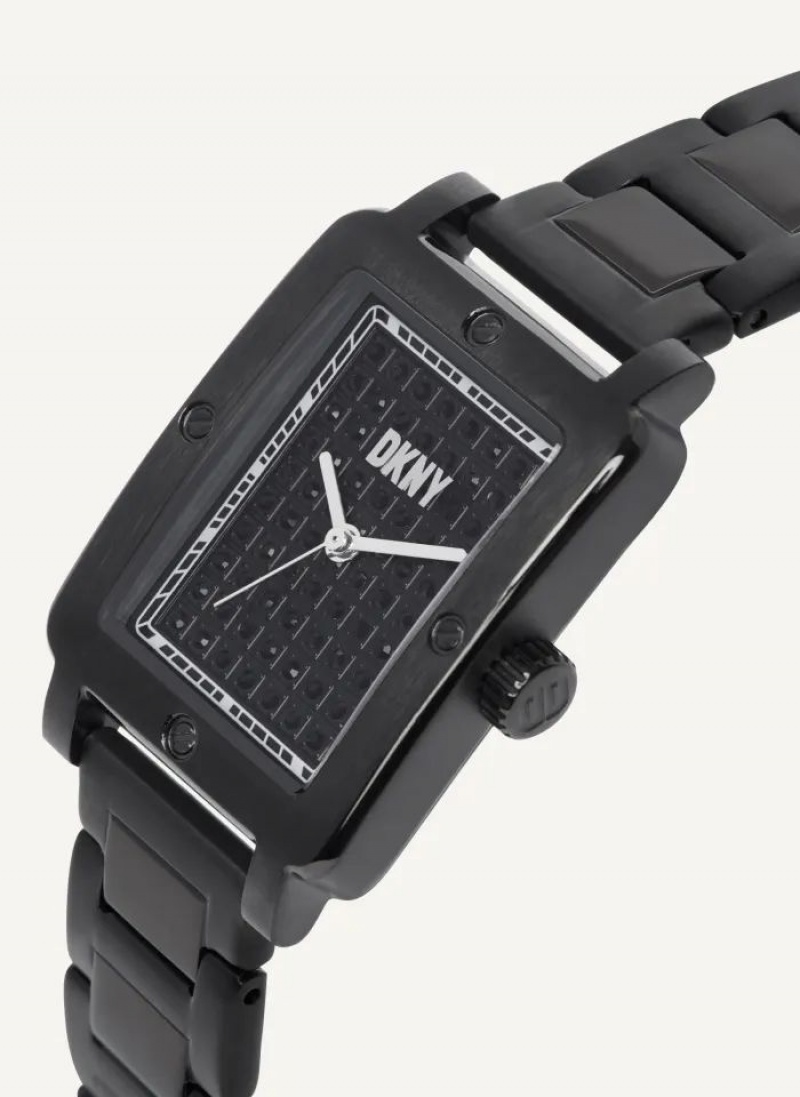 Black Women's DKNY New Rectangle Platform Watches | Australia-D1076