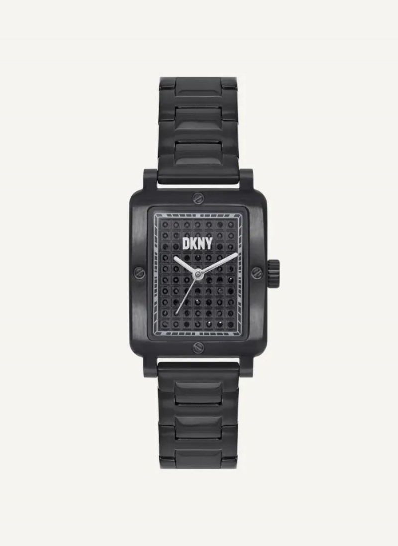 Black Women\'s DKNY New Rectangle Platform Watches | Australia-D1076