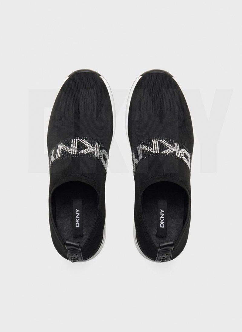 Black Women's DKNY Parks Rhinestone Wedges | Australia-D0444