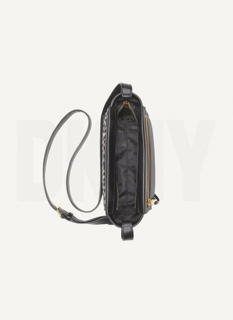 Black Women's DKNY Pax Crossbody Bags | Australia-D1587