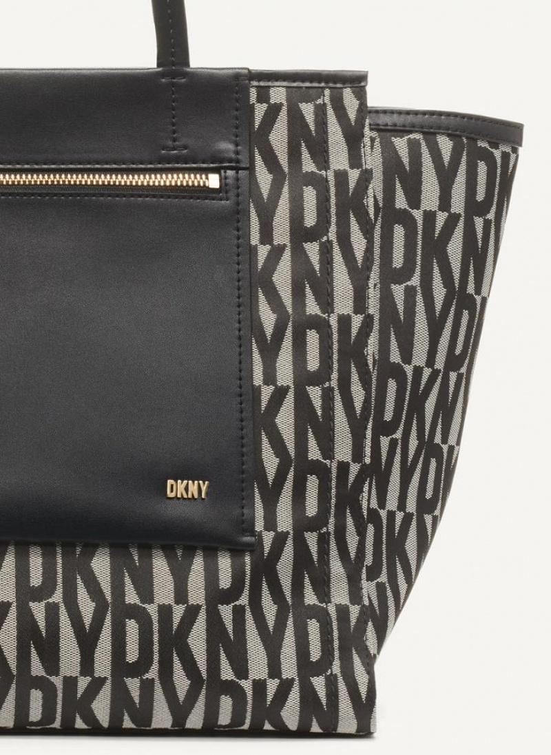 Black Women's DKNY Pax Large Tote Bags | Australia-D0195