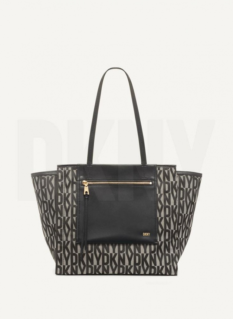 Black Women\'s DKNY Pax Large Tote Bags | Australia-D0195