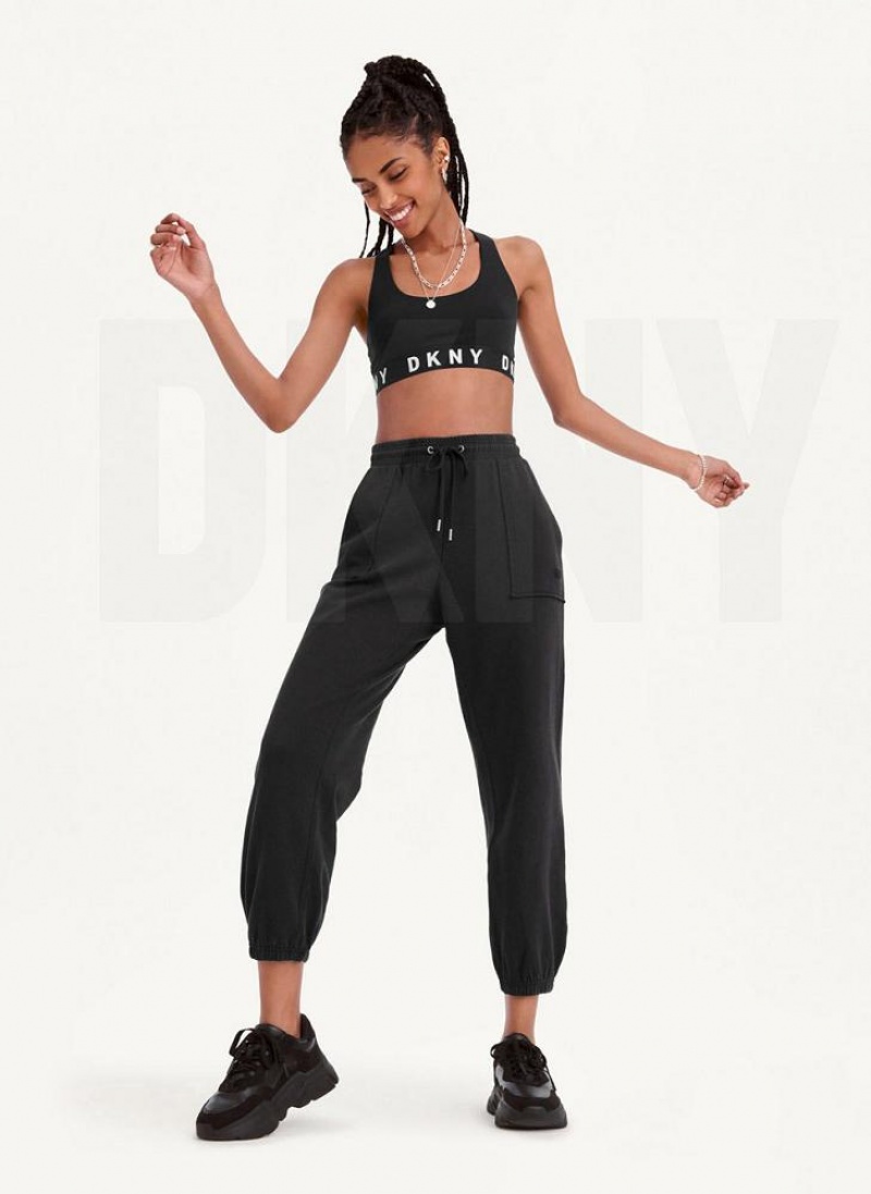 Black Women's DKNY Pigment Washed Joggers | Australia-D0188