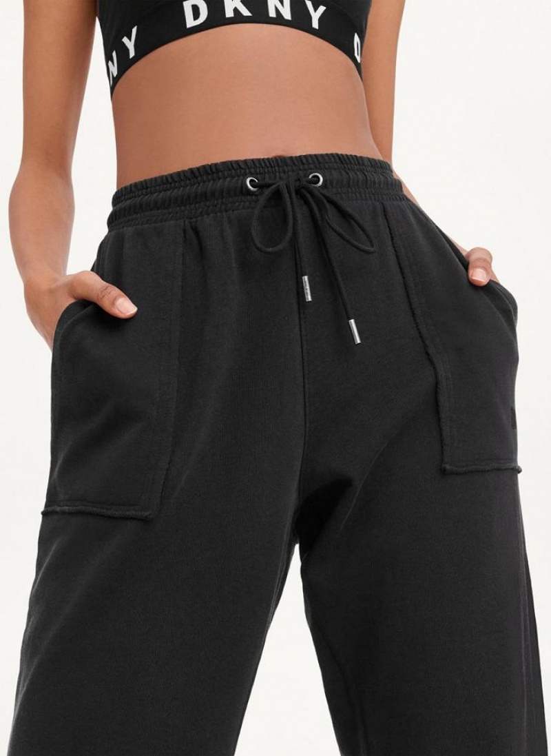 Black Women's DKNY Pigment Washed Joggers | Australia-D0188