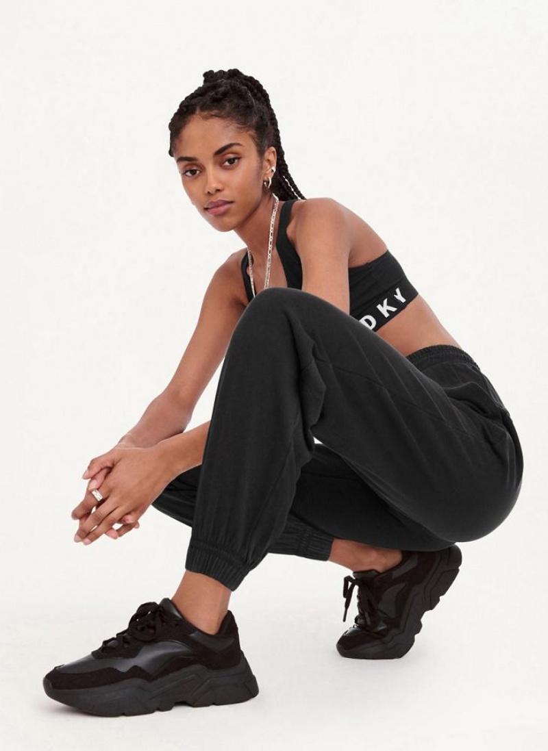 Black Women's DKNY Pigment Washed Joggers | Australia-D0188