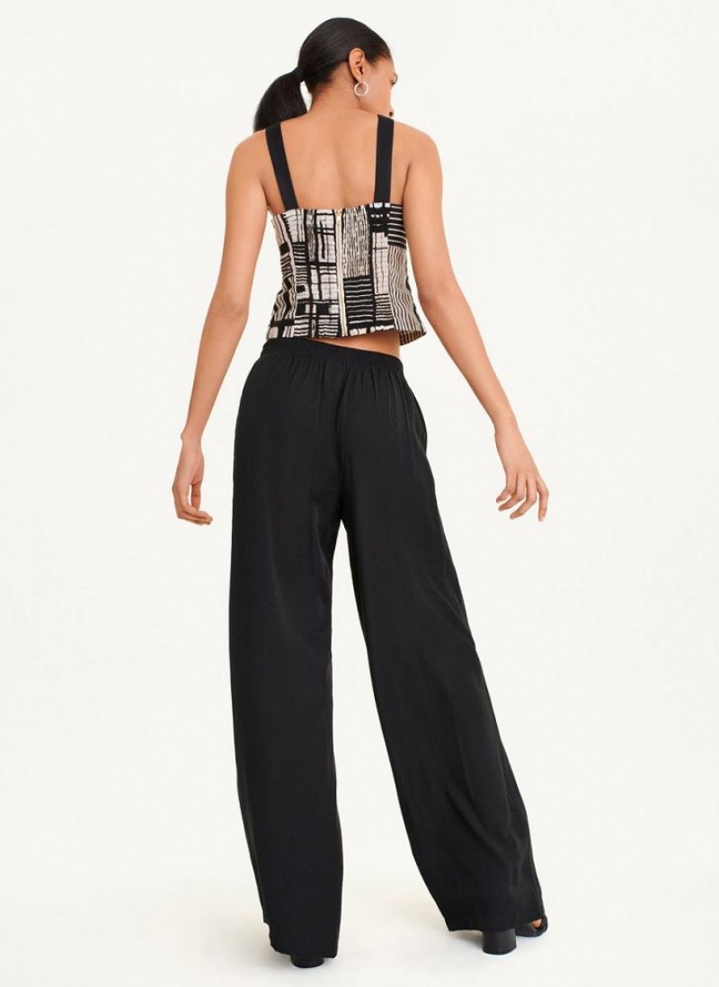 Black Women's DKNY Pull On Drawstring Pants | Australia-D1956