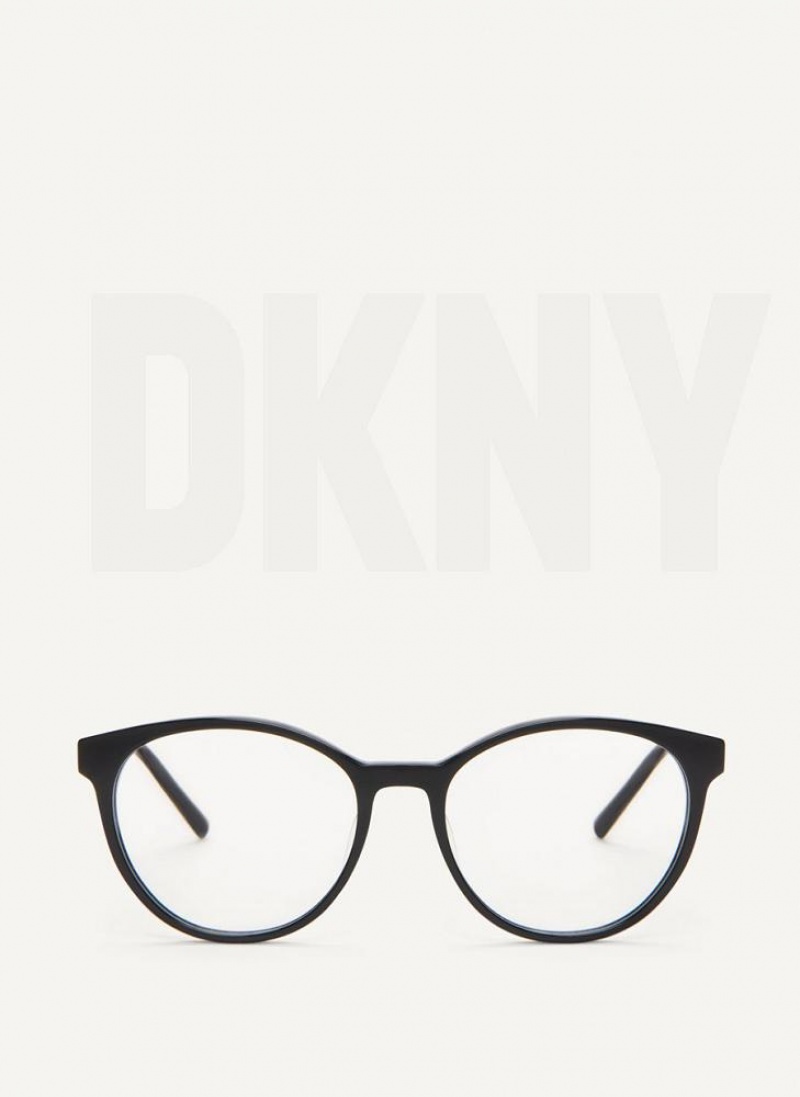 Black Women\'s DKNY Round Glasses | Australia-D1735