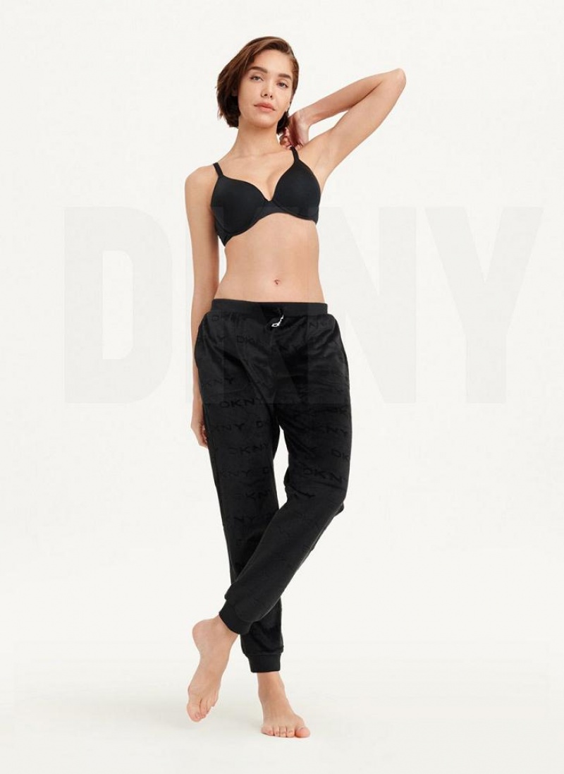 Black Women's DKNY Smooth Essentials T-Shirt Bras | Australia-D0333