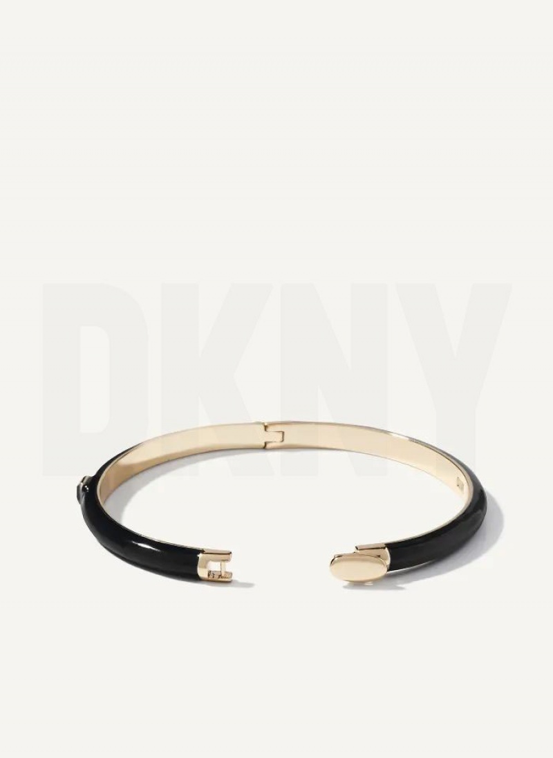Black Women's DKNY Square Stone Bangle | Australia-D0772