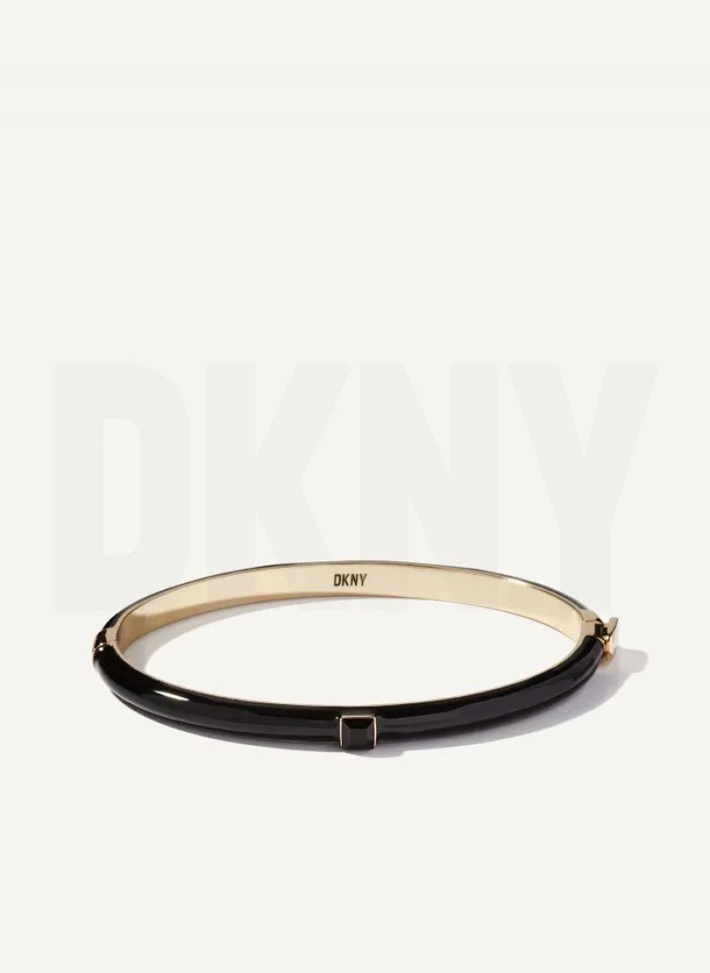 Black Women\'s DKNY Square Stone Bangle | Australia-D0772