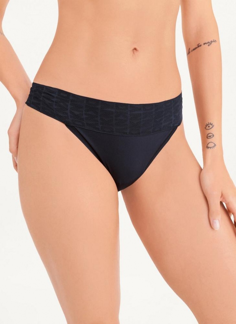 Black Women\'s DKNY Stretch Thong | Australia-D1017