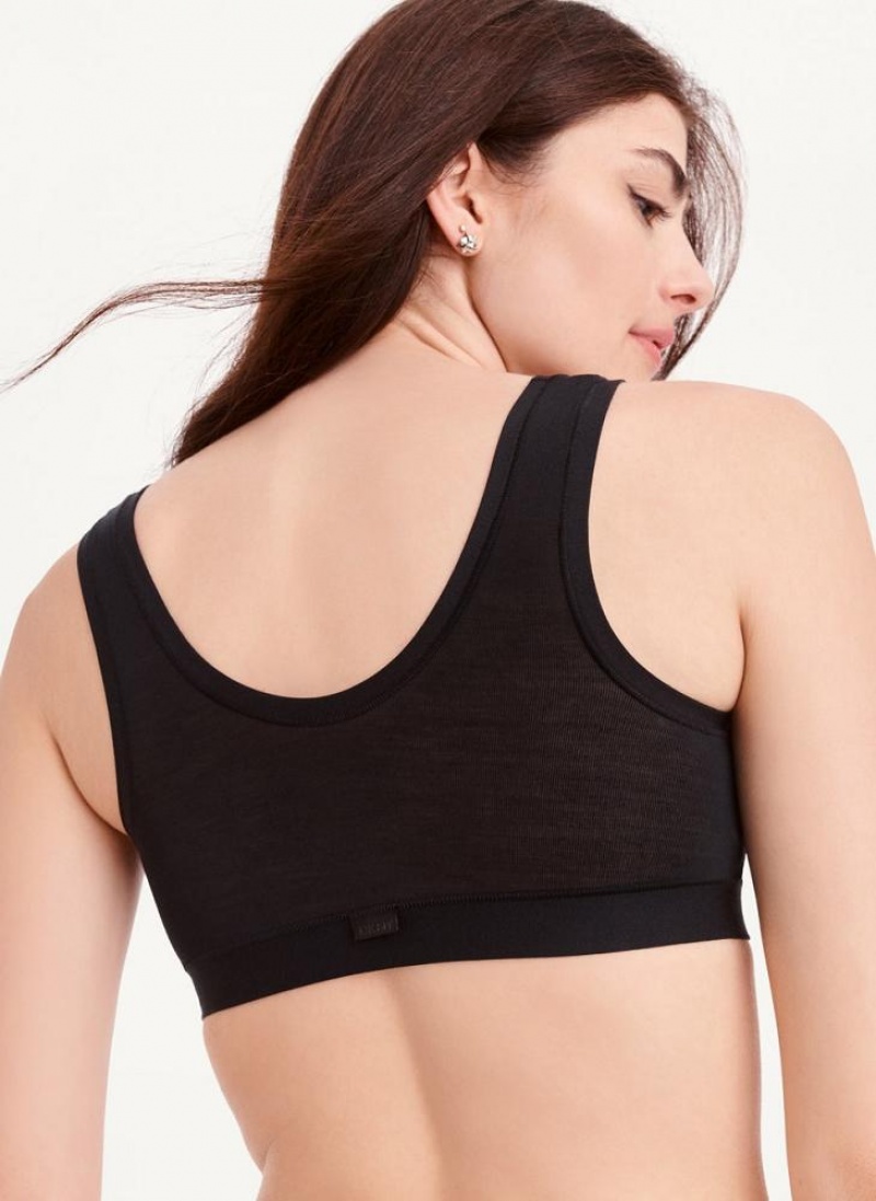 Black Women's DKNY Table Tops Modal Bras | Australia-D0773