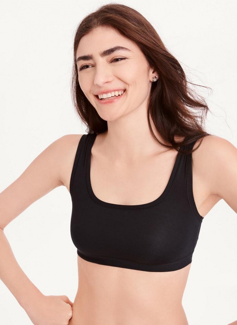 Black Women\'s DKNY Table Tops Modal Bras | Australia-D0773