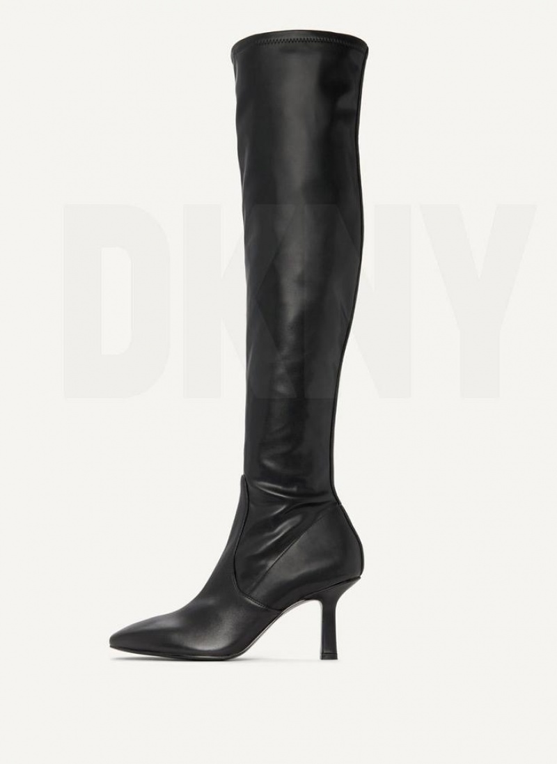Black Women\'s DKNY Tall Stretch Boots | Australia-D1104