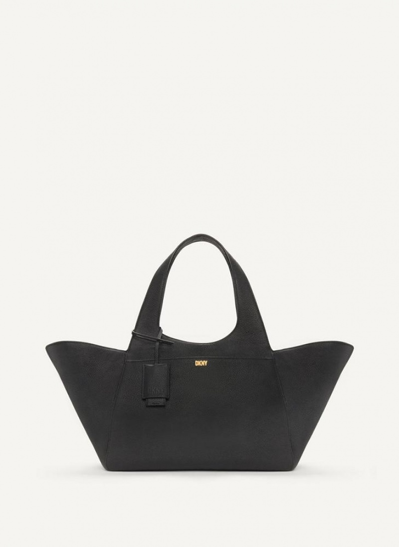Black Women\'s DKNY The Large Effortless Tote Bags | Australia-D1697