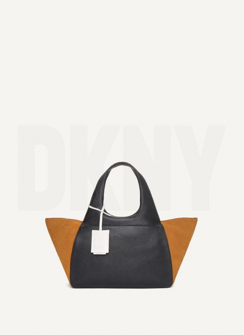 Black Women's DKNY The Medium Effortless Tote Bags | Australia-D1638