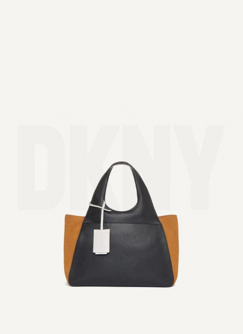 Black Women's DKNY The Medium Effortless Tote Bags | Australia-D1638
