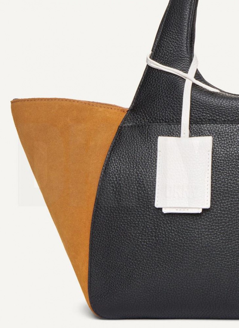 Black Women's DKNY The Medium Effortless Tote Bags | Australia-D1638