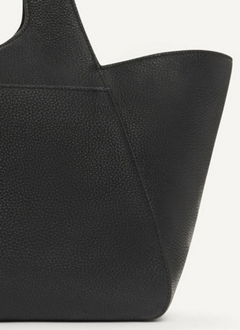 Black Women's DKNY The Medium Effortless Tote Bags | Australia-D1785