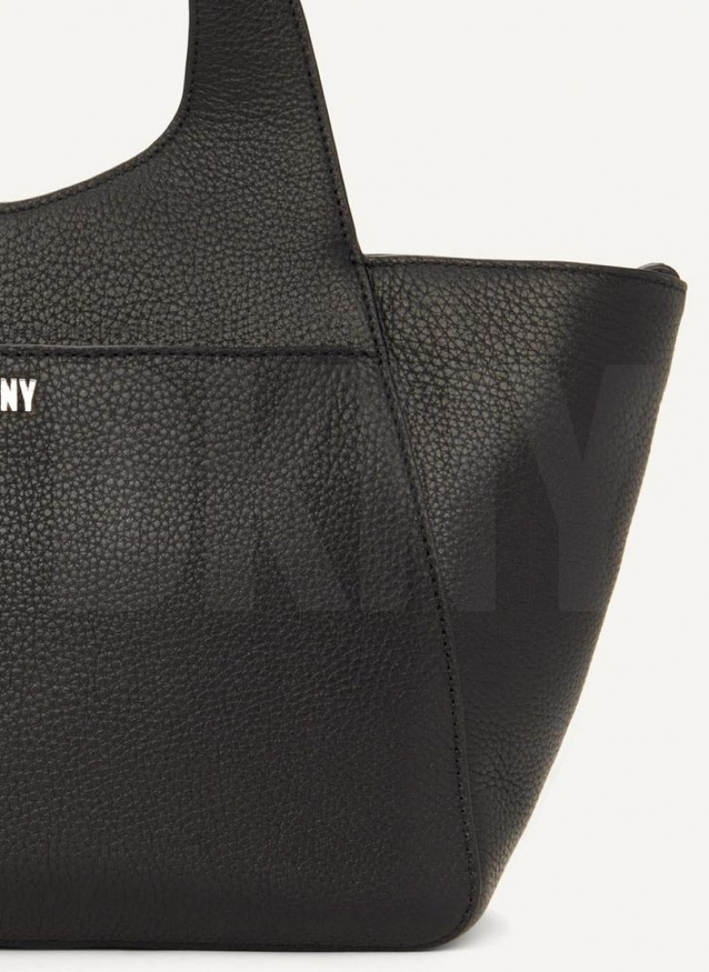 Black Women's DKNY The Small Effortless Tote Crossbody Bags | Australia-D0911