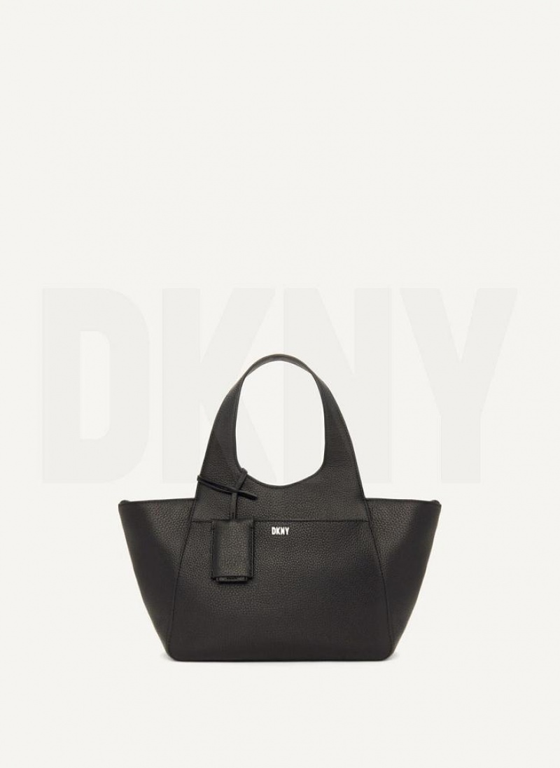 Black Women's DKNY The Small Effortless Tote Crossbody Bags | Australia-D0911