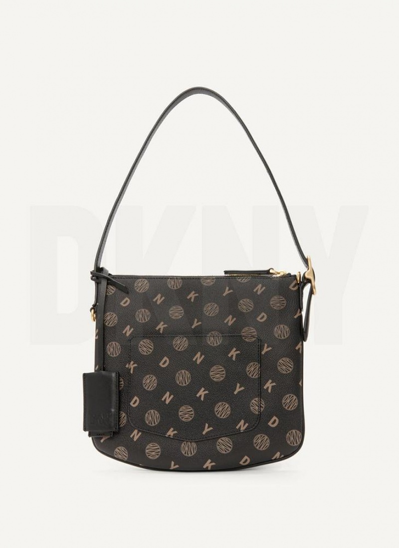Black Women's DKNY The Small Logo Optimist Tote Bags | Australia-D1955