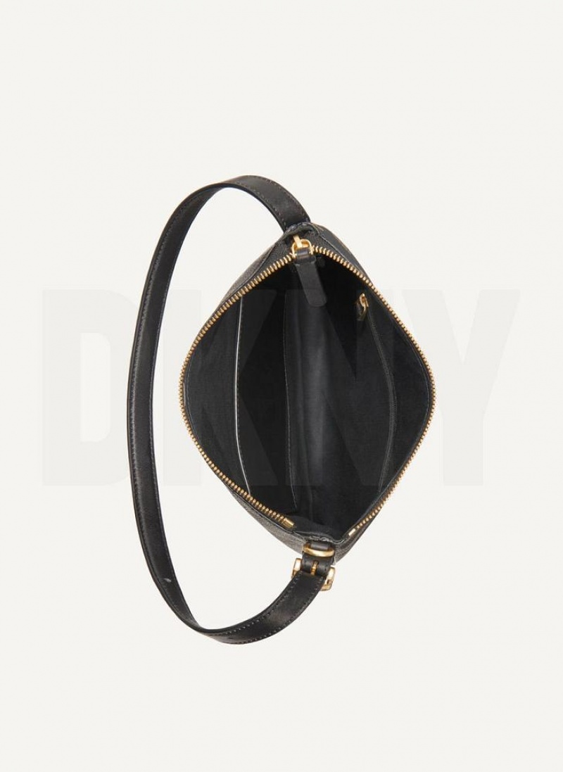 Black Women's DKNY The Small Logo Optimist Tote Bags | Australia-D1955