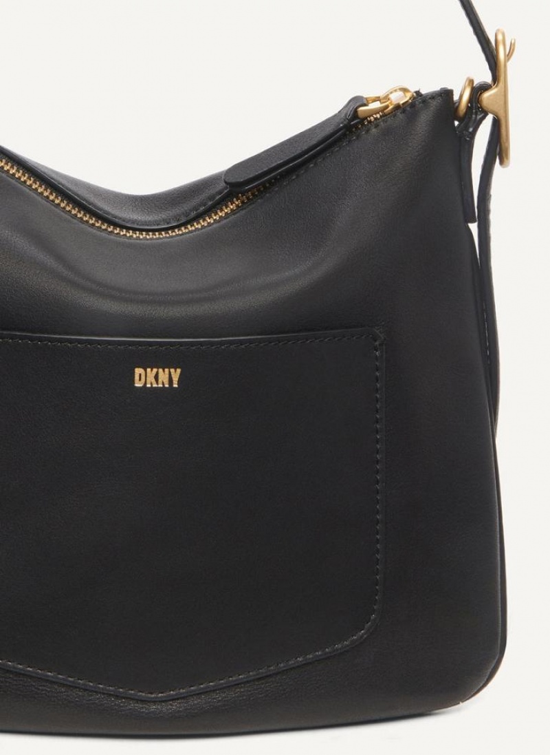 Black Women's DKNY The Small Optimist Shoulder Bags | Australia-D0374