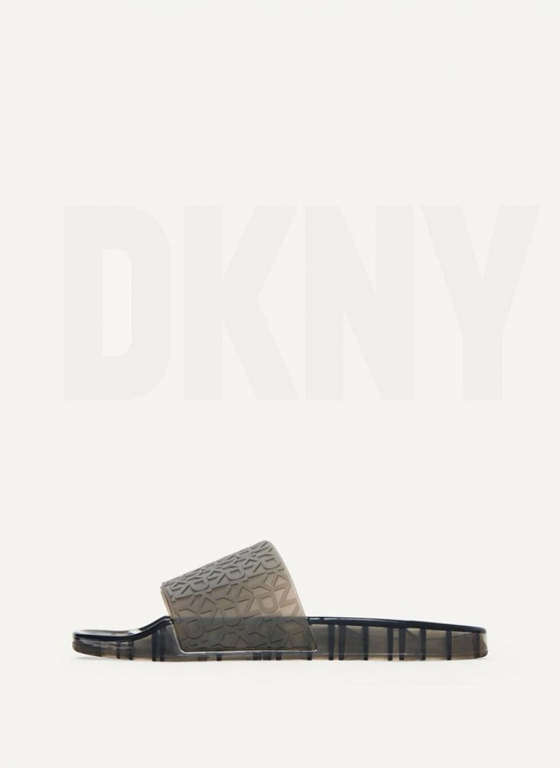 Black Women\'s DKNY Tinzli Jelly Slides | Australia-D0580