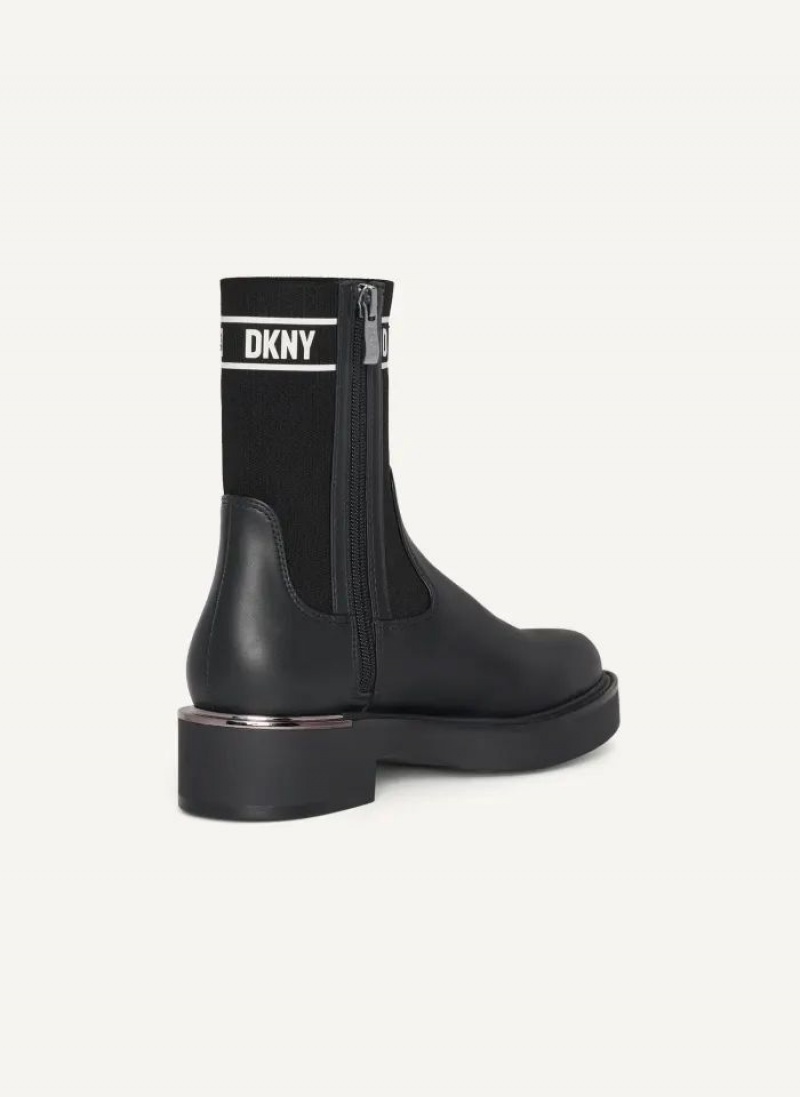 Black Women's DKNY Tully Slip On Boots | Australia-D1139