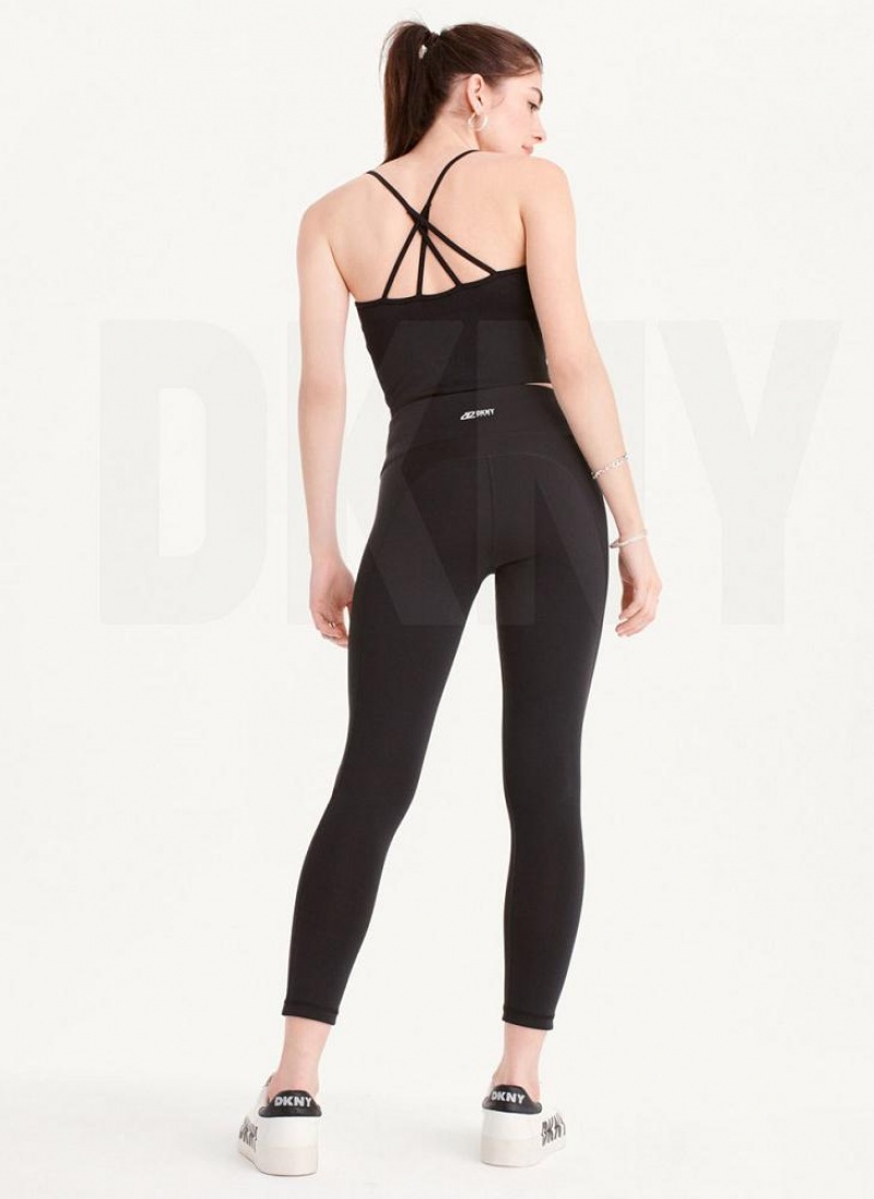 Black Women's DKNY Ultra Compression High Waisted Tight Leggings | Australia-D0508