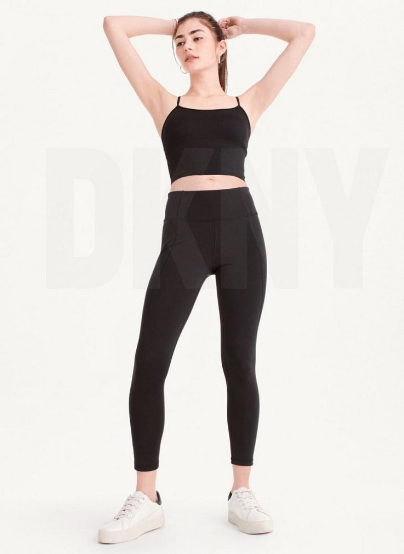 Black Women's DKNY Ultra Compression High Waisted Tight Leggings | Australia-D0508