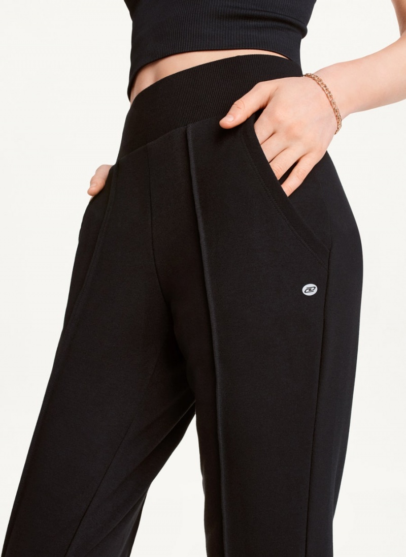 Black Women's DKNY Yoga Terry Pintuck Joggers | Australia-D0357