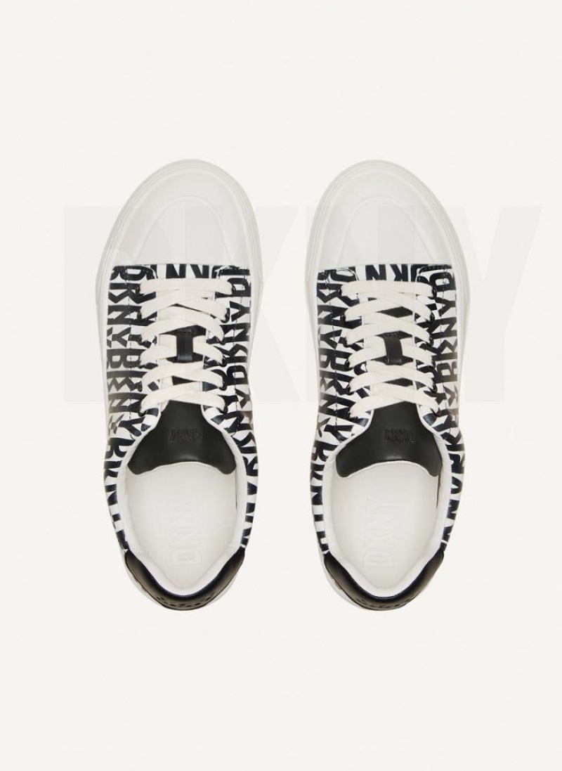 Black Women's DKNY York Lace Up Sneakers | Australia-D0765