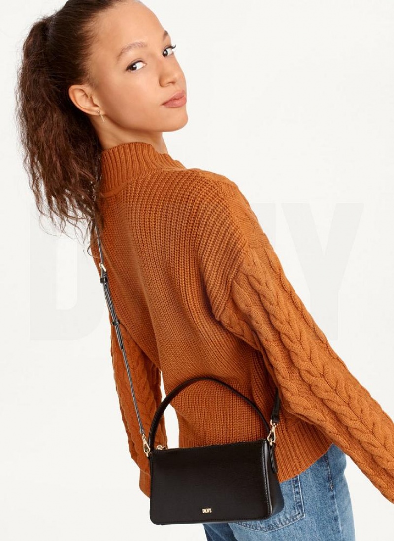 Black / Gold Women's DKNY Irina Demi Wallets | Australia-D0784