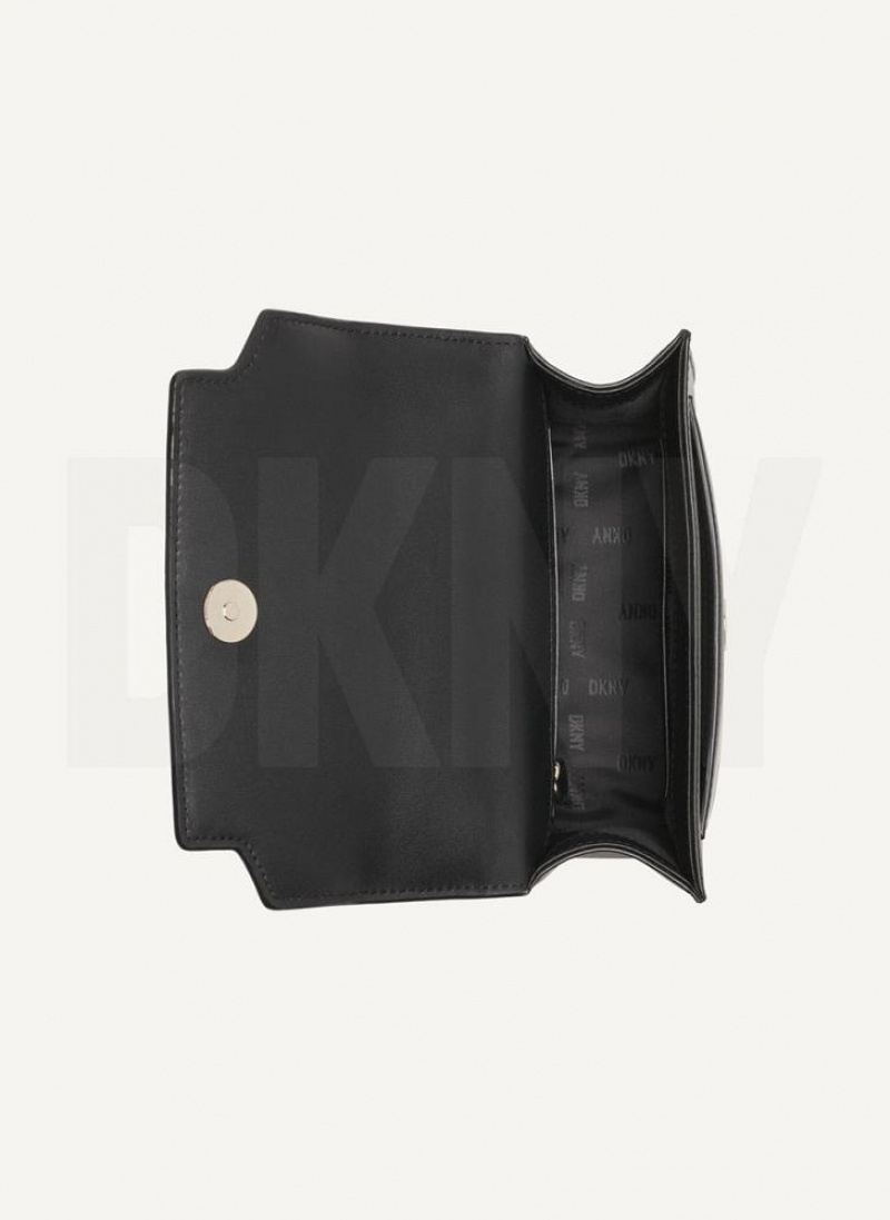 Black / Gold Women's DKNY Millie Crossbody Bags | Australia-D1119