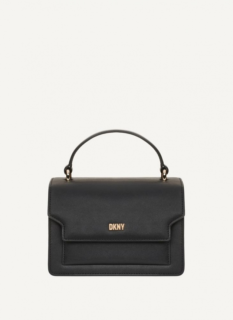 Black / Gold Women\'s DKNY Millie Crossbody Bags | Australia-D1119