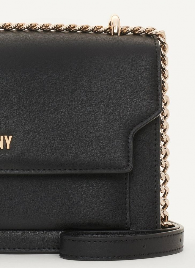 Black / Gold Women's DKNY Millie Shoulder Bags | Australia-D1174