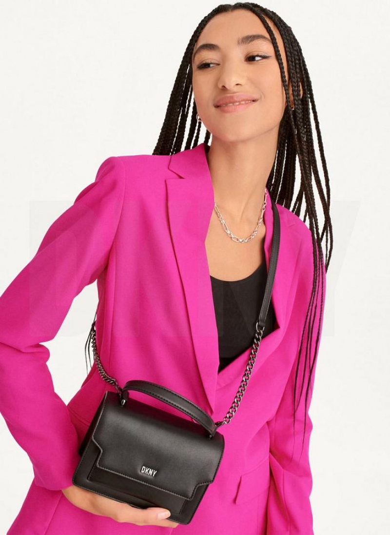 Black / Grey Women's DKNY Millie Crossbody Bags | Australia-D0443