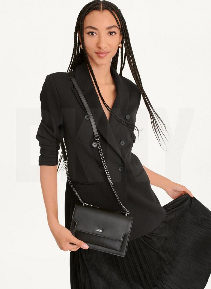Black / Grey Women's DKNY Millie Shoulder Bags | Australia-D0749