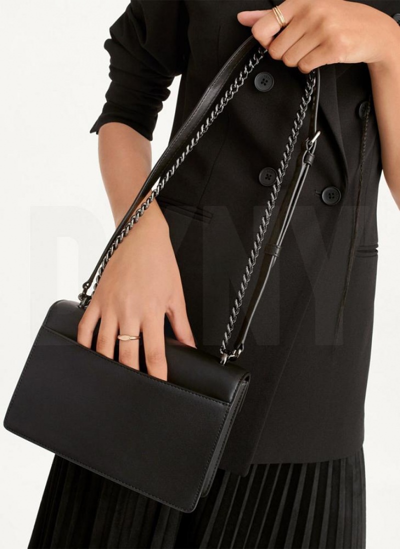 Black / Grey Women's DKNY Millie Shoulder Bags | Australia-D0749