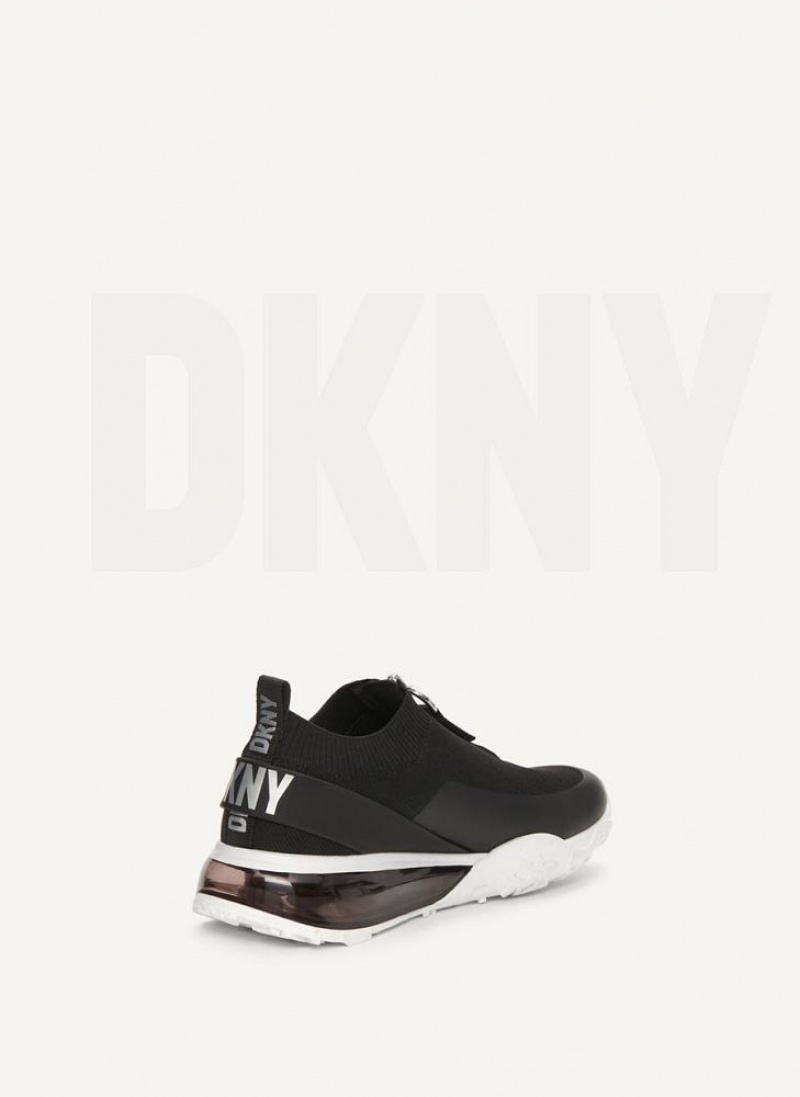 Black / Silver Women's DKNY Kadia Sneakers | Australia-D0607