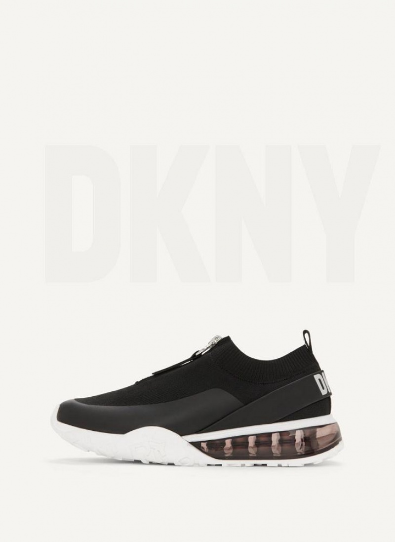 Black / Silver Women\'s DKNY Kadia Sneakers | Australia-D0607