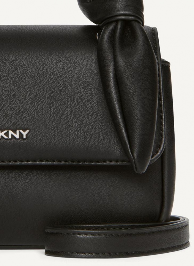 Black / Silver Women's DKNY Sophie Crossbody Bags | Australia-D0445