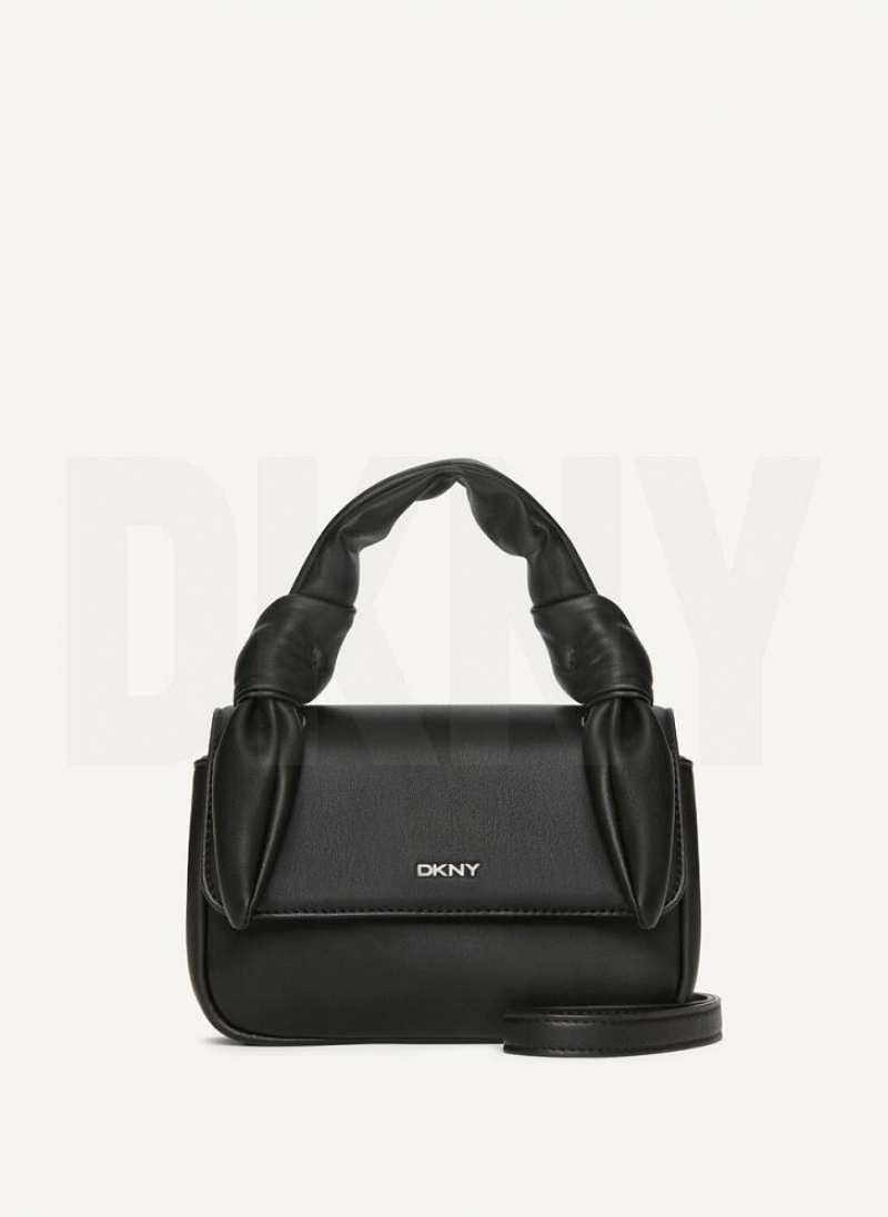 Black / Silver Women's DKNY Sophie Crossbody Bags | Australia-D0445